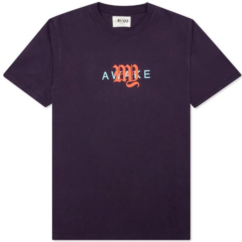 AWAKE COLLEGE LOGO TEE - PURPLE